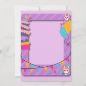 子供の誕生日招待状 招待状 (裏面)