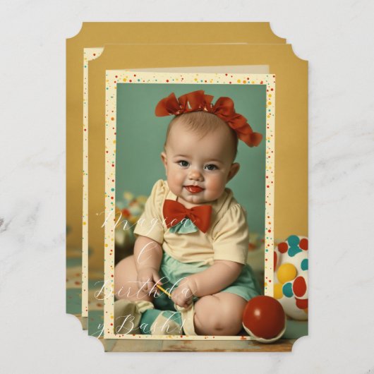 子供の誕生日招待状 招待状 (正面/裏面)