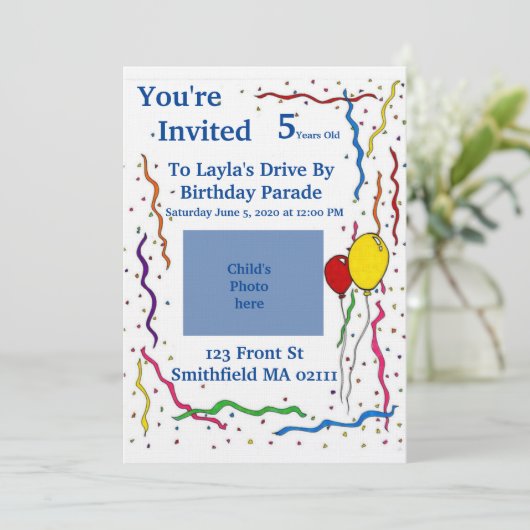 子供の誕生日招待状 招待状 (スタンド正面)