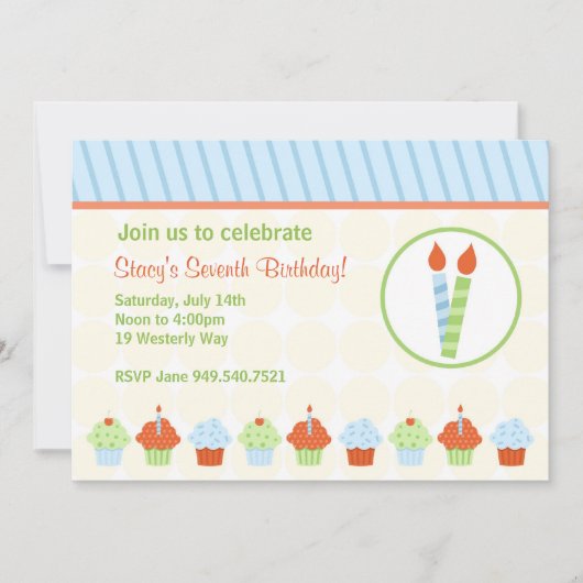 子供の誕生日招待状 招待状 (正面)