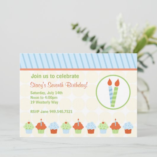 子供の誕生日招待状 招待状 (スタンド正面)