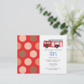 子供の誕生日招待状 – 消防車 招待状 (スタンド正面)