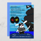 子供の誕生日招待033:海賊 招待状 (正面/裏面)