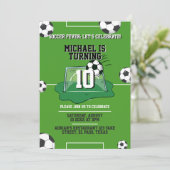 子供の誕生日招待：サッカー熱、QRコード 招待状 (スタンド正面)