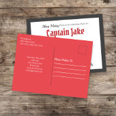 子供の誕生日海賊トレジャーマップ招待状 ポストカード