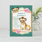 子供の誕生日特集ライオンカブ招待状 招待状 (スタンド正面)