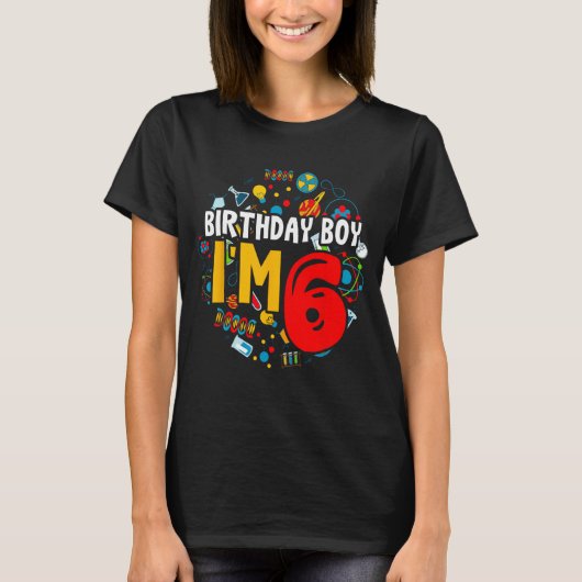 子供の誕生日男の子I'm 6歳のギフト幼児6t Tシャツ (正面)