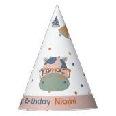 子供の誕生日紙パーティー帽子 パーティーハット (正面)