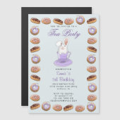 子供の誕生日茶パーティーとバニーとドーナツ (正面/裏面)