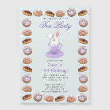 子供の誕生日茶パーティーとバニーとドーナツ