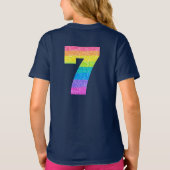 子供の誕生日虹パーティー Tシャツ (裏面)