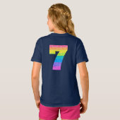 子供の誕生日虹パーティー Tシャツ (裏面フル)