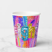 子供の誕生日虹 紙コップ (裏面)