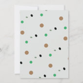 子供の誕生日野生動物ジャングルグリーン&金ゴールド 招待状 (裏面)