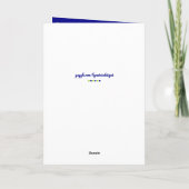 子供の誕生日青と白の任意の年齢名 カード (裏面)