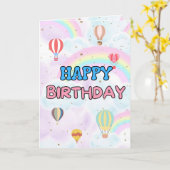 子供の誕生日願いカード カード (黄色い花)