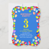 子供の誕生日風船 招待状 (正面)