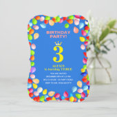 子供の誕生日風船 招待状 (スタンド正面)