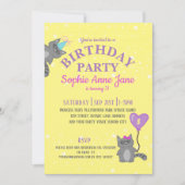 子供の誕生日黄色 招待状 (正面)