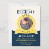子供の誕生日14歳の誕生日の招モダン待 招待状 (正面)