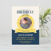 子供の誕生日14歳の誕生日の招モダン待 招待状 (スタンド正面)