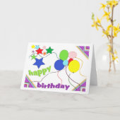 子供の誕生日 カード (黄色い花)