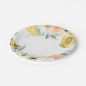 子供の誕生日、ハニービー、ビーをテーマにした ペーパープレート (アングル)