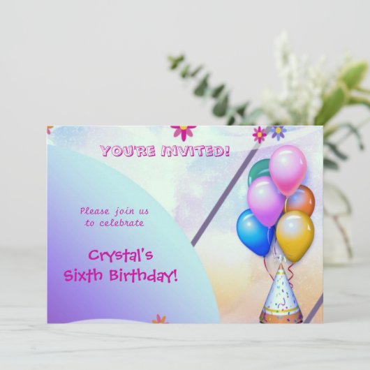 子供の誕生日 招待状 (スタンド正面)