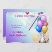 子供の誕生日 招待状 (正面/裏面)