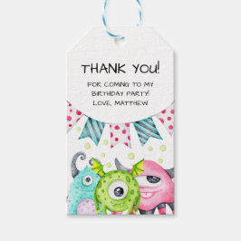 子供の誕生日 水彩モンスター 感謝の気持ち ギフトタグ