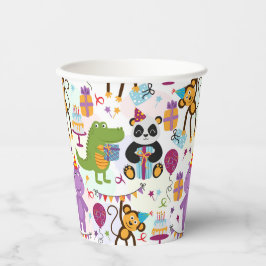 子供の誕生日+野生動物 紙コップ