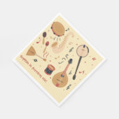 子供の誕生日 音楽 楽器 スタンダードランチョンナプキン (角)