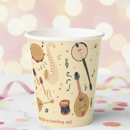 子供の誕生日 音楽 楽器 紙コップ