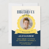 子供の誕生日 12歳の誕生日 招待状 モダン (正面)