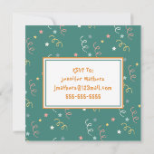 子供の誕生日 - 4歳 - パーティー招待状 招待状 (裏面)