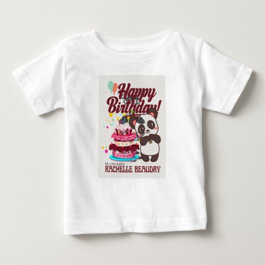 子供の誕生日Tシャツ ベビーTシャツ (正面)