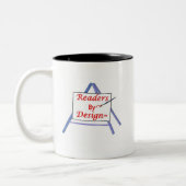 子供の読み書き能力についてのコーヒーのコップ ツートーンマグカップ (左)