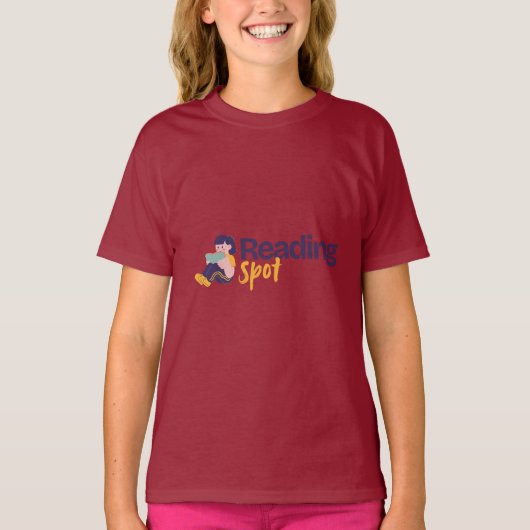 子供の読書スポット本の虫Tシャツ Tシャツ (正面)