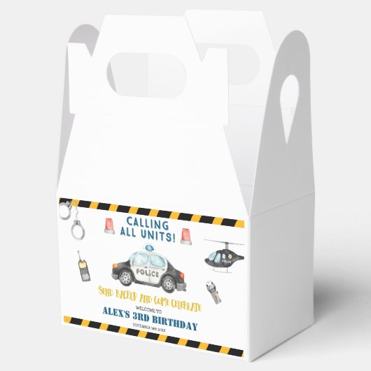 子供の警察の誕生日パーティーお願いギフトボックス フェイバーボックス (オープン)