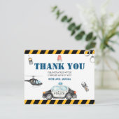 子供の警察誕生日パーティー サンキューカード (スタンド正面)