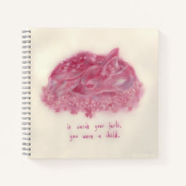 子供の負担：ピンクの子鹿 ノートブック