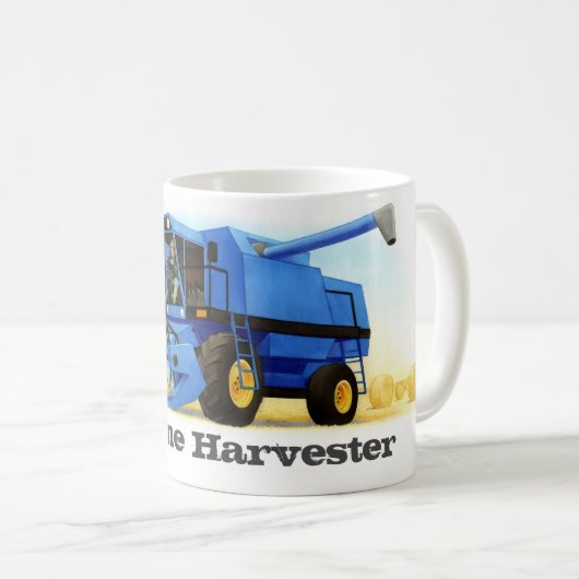 子供の農場のコンバインハーベスター コーヒーマグカップ (正面右)
