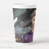 子供の追加フォトラテコーヒーマグ カフェラテマグ (正面)