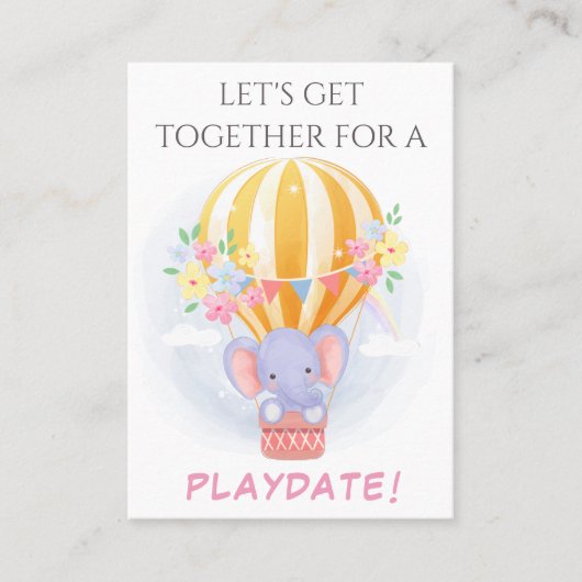 子供の遊び日のための甘いママの呼び出しカード 名刺 (正面)