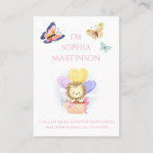 子供の遊び日のための甘いママの呼び出しカード 名刺 (裏面)