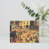 子供の遊び素晴らしやア絵画ート ポストカード (スタンド正面)