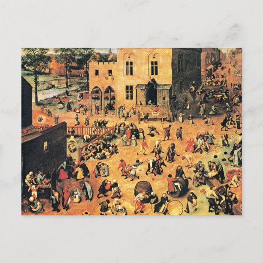 子供の遊び素晴らしやア絵画ート ポストカード (正面)