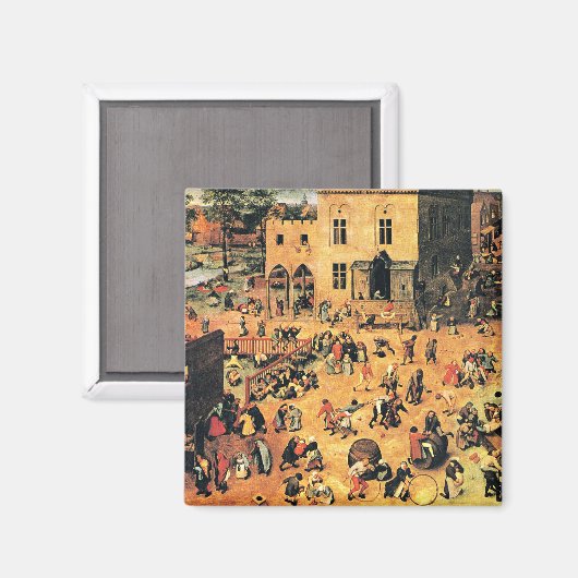 子供の遊び素晴らしやア絵画ート マグネット (正面/裏面)