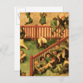 子供の遊び : 左側部分の詳細 ポストカード (正面/裏面)