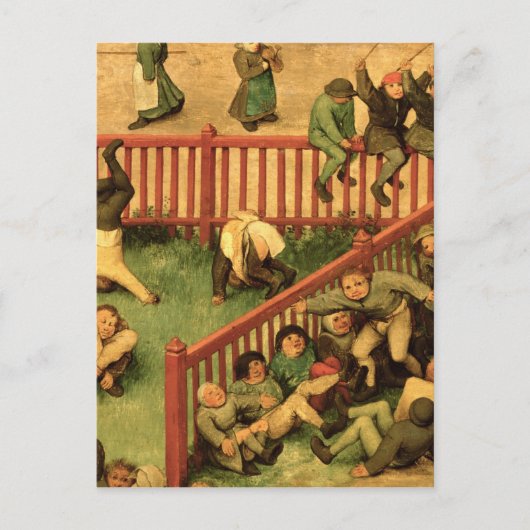 子供の遊び : 左側部分の詳細 ポストカード (正面)